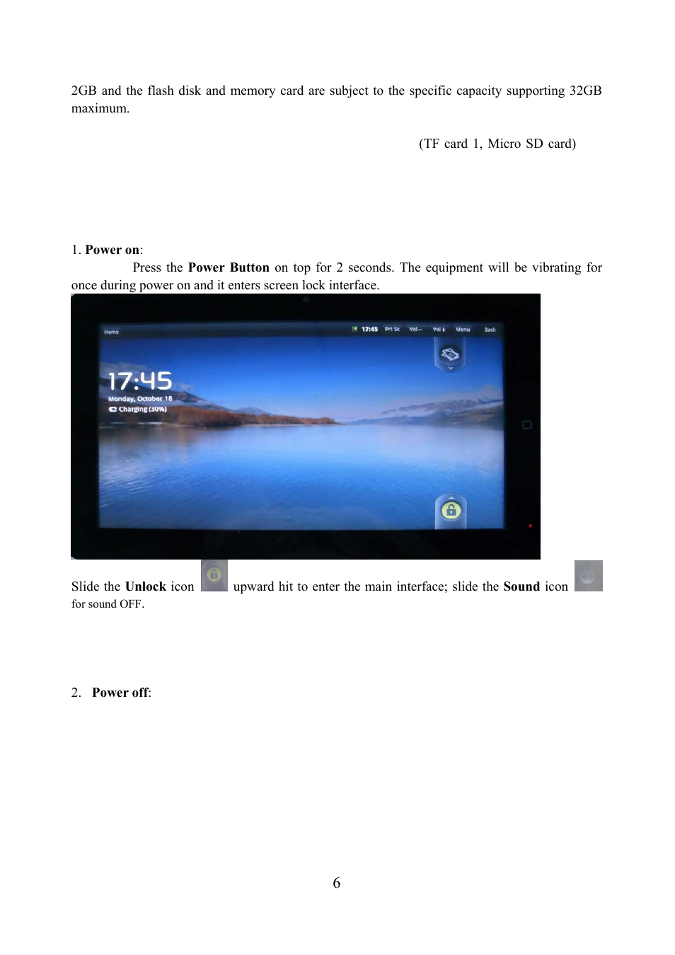 Power on/off | Tivax MiTraveler 10R User Manual | Page 7 / 29