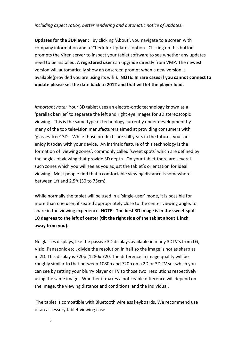 Tivax MiTraveler 3D-8 Android User Manual | Page 3 / 12