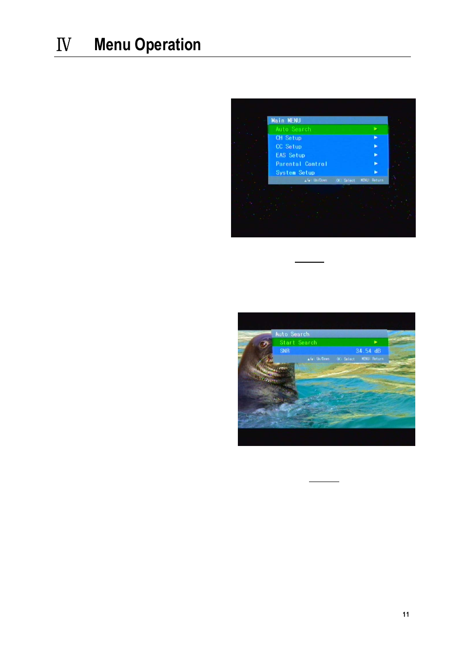 Menu operation | Tivax HiRez 9″ TV User Manual User Manual | Page 11 / 23