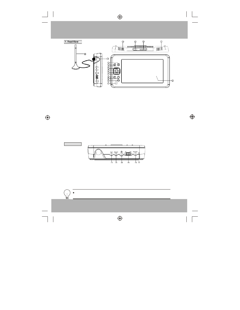 Front panel | Tivax Minivu7C User Manual User Manual | Page 10 / 23