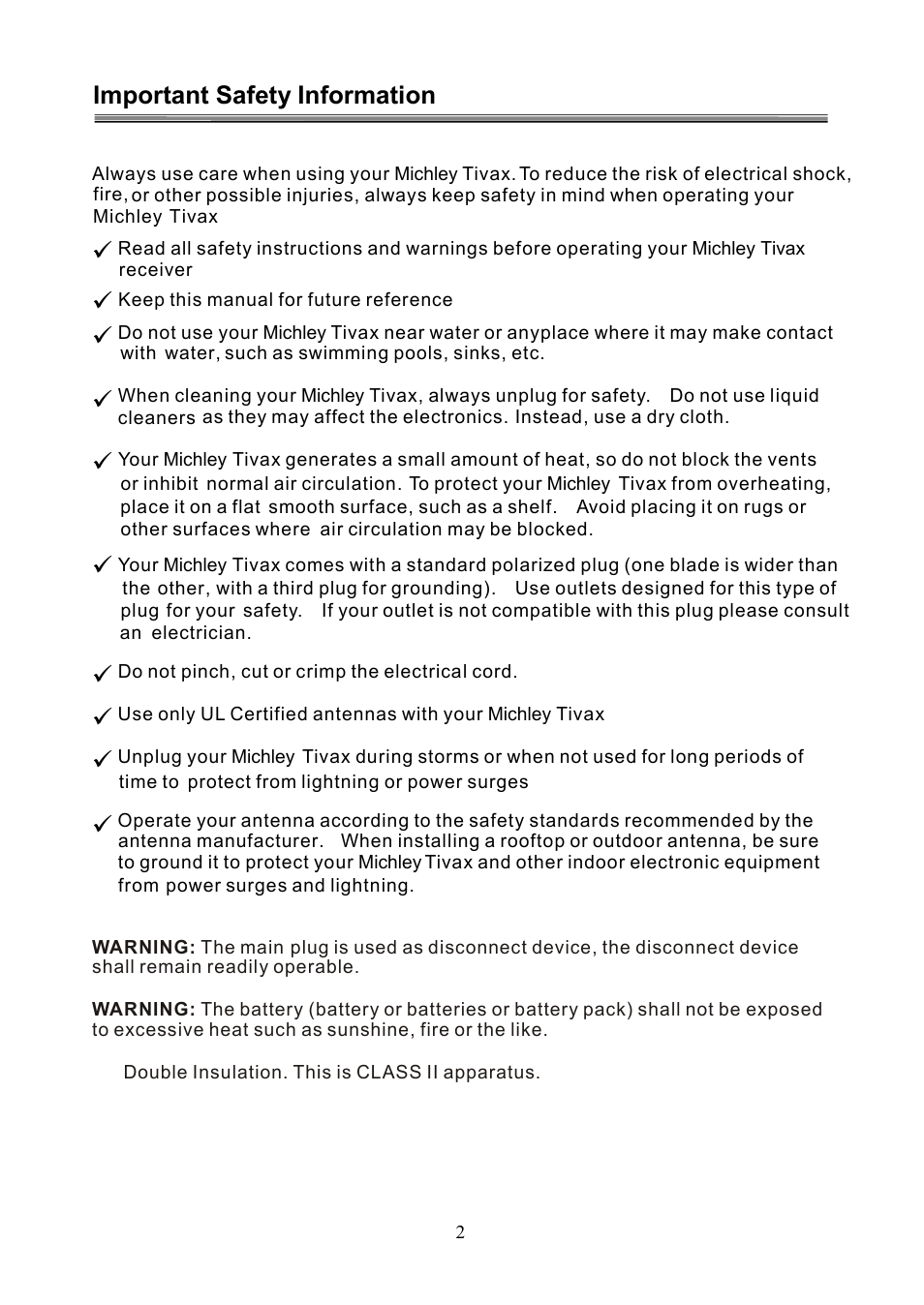 Important safety information | Tivax Converter Box STB-T12 User Manual | Page 3 / 10