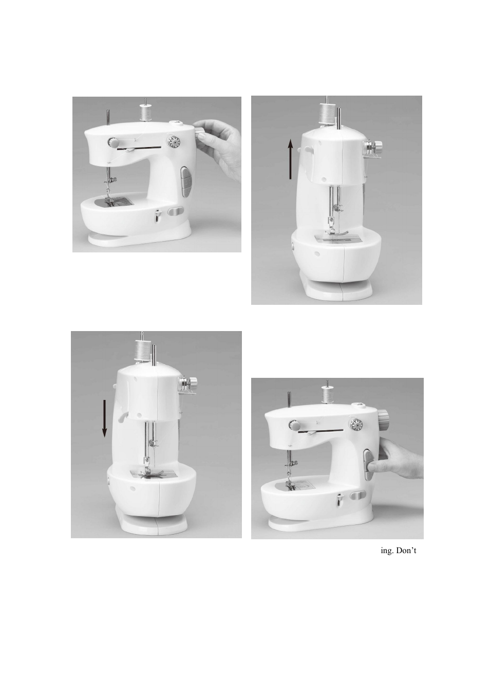 Operating the sewing machine | Tivax LSS-338 User Manual | Page 7 / 12