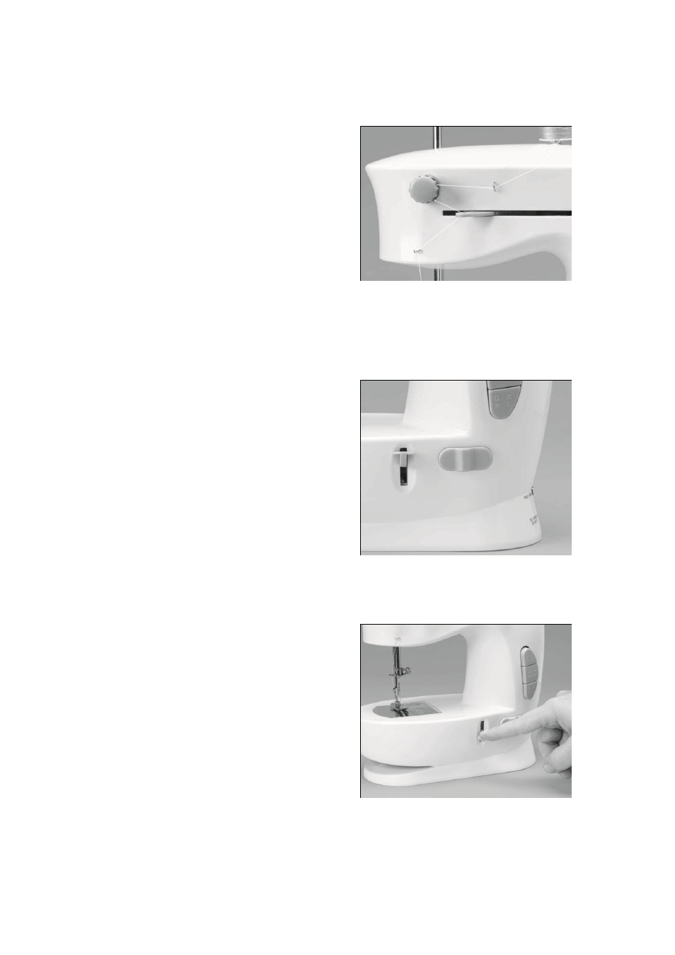 Operating the sewing machine | Tivax LSS-338 User Manual | Page 9 / 12