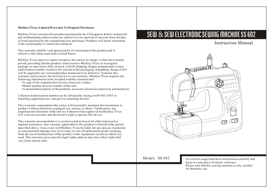 Tivax LSS-602 User Manual | 14 pages