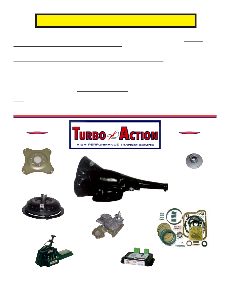 Water burnout instructions | Turbo Action 17680 Torqueflite 727, 904, 998 & 999 Manual SP Valve Body (PRN321) Stock Pattern User Manual | Page 4 / 4