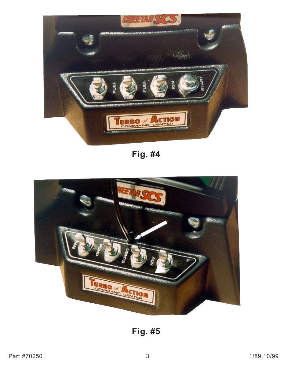 Fig. #4 fig. #5 | Turbo Action 70250 Command Center User Manual | Page 3 / 3