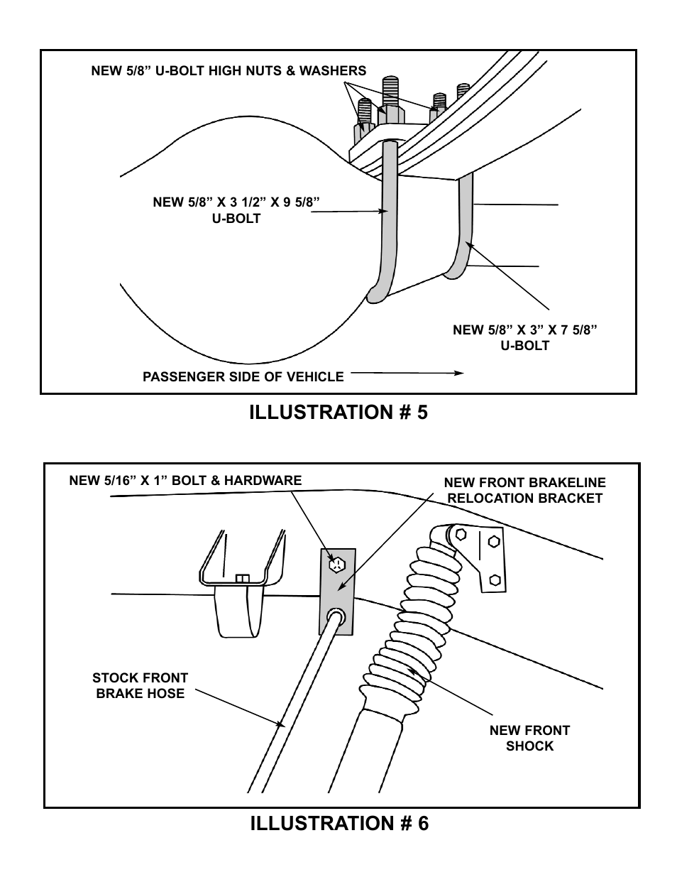 Illustration # 5 illustration # 6 | Tuff Country 12740 - GM 88-91 3/4 ton Suburban 2 box kit User Manual | Page 7 / 8