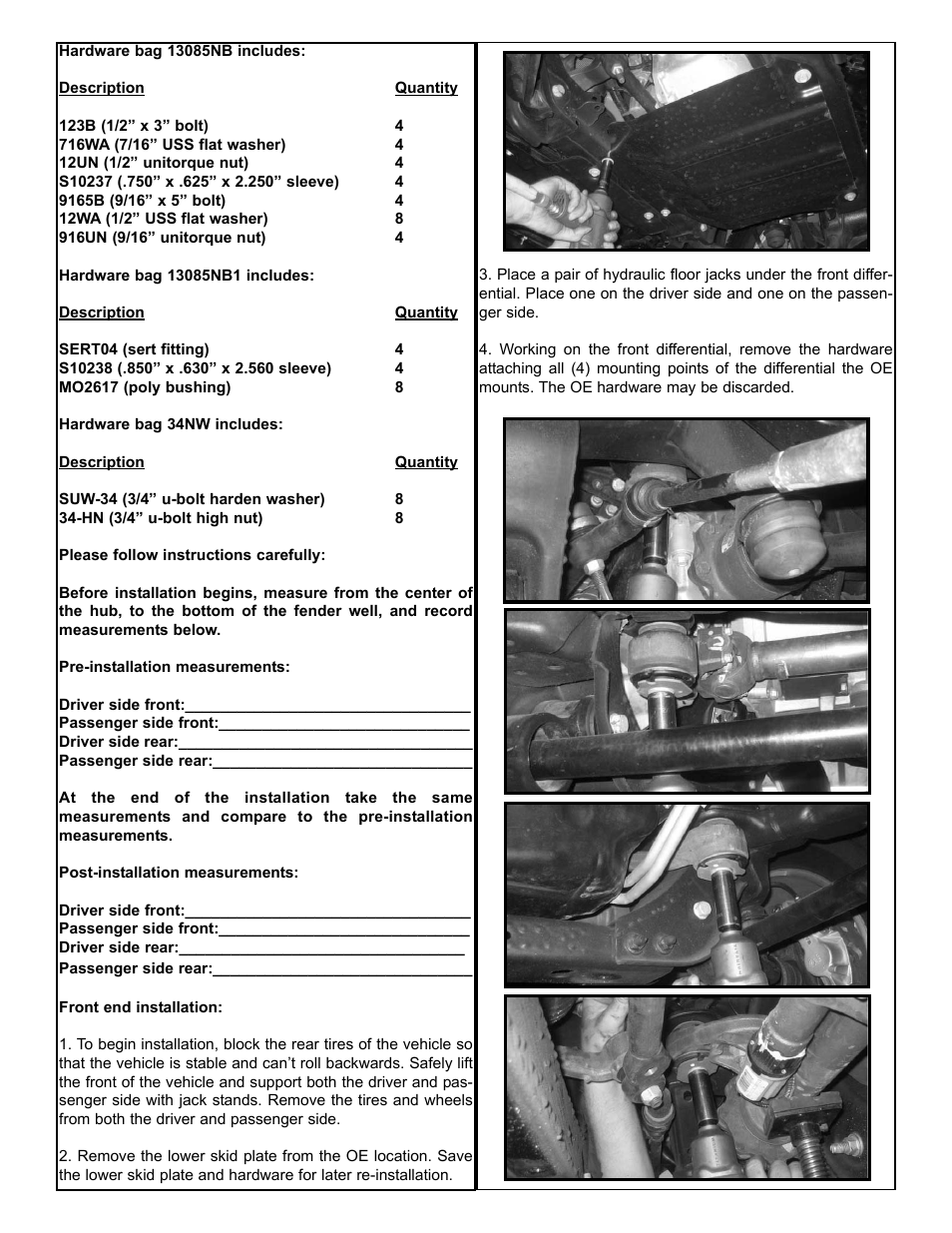 Tuff Country 13090 - GM 11-13 Silverado 3500HD 3.5 lift kit User Manual | Page 3 / 11