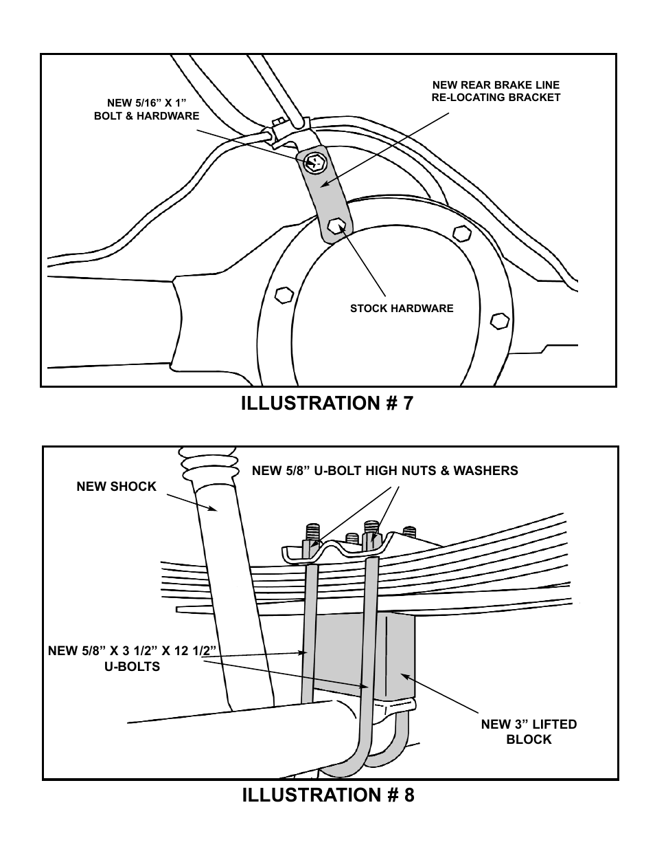Illustration # 7 illustration # 8 | Tuff Country 13720 - GM 73-87 3/4 ton 3 box kit User Manual | Page 8 / 8
