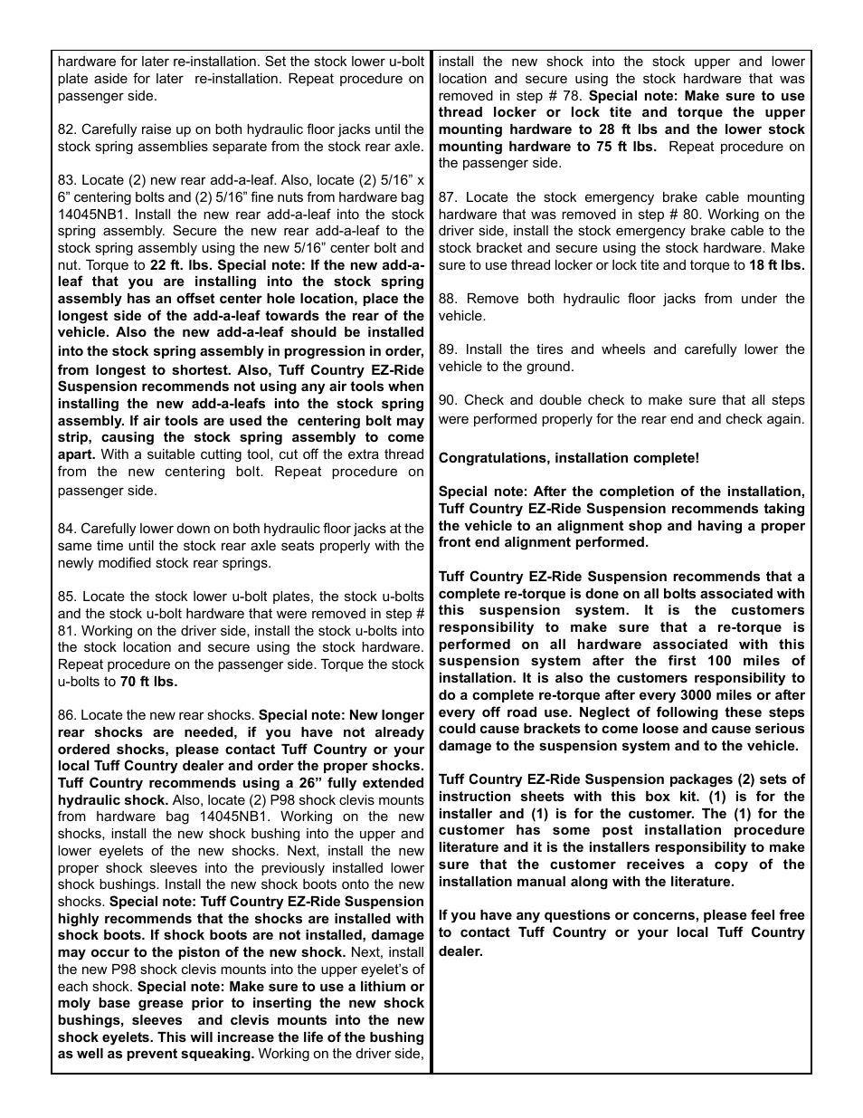Tuff Country 14045 - GM Colorado / Canyon 4 lift kit User Manual | Page 10 / 25