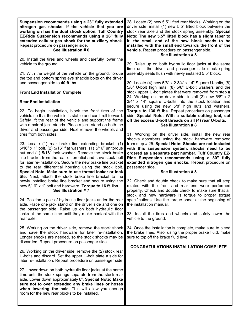 Tuff Country 14610 - GM 69-72 2 box kit User Manual | Page 4 / 9