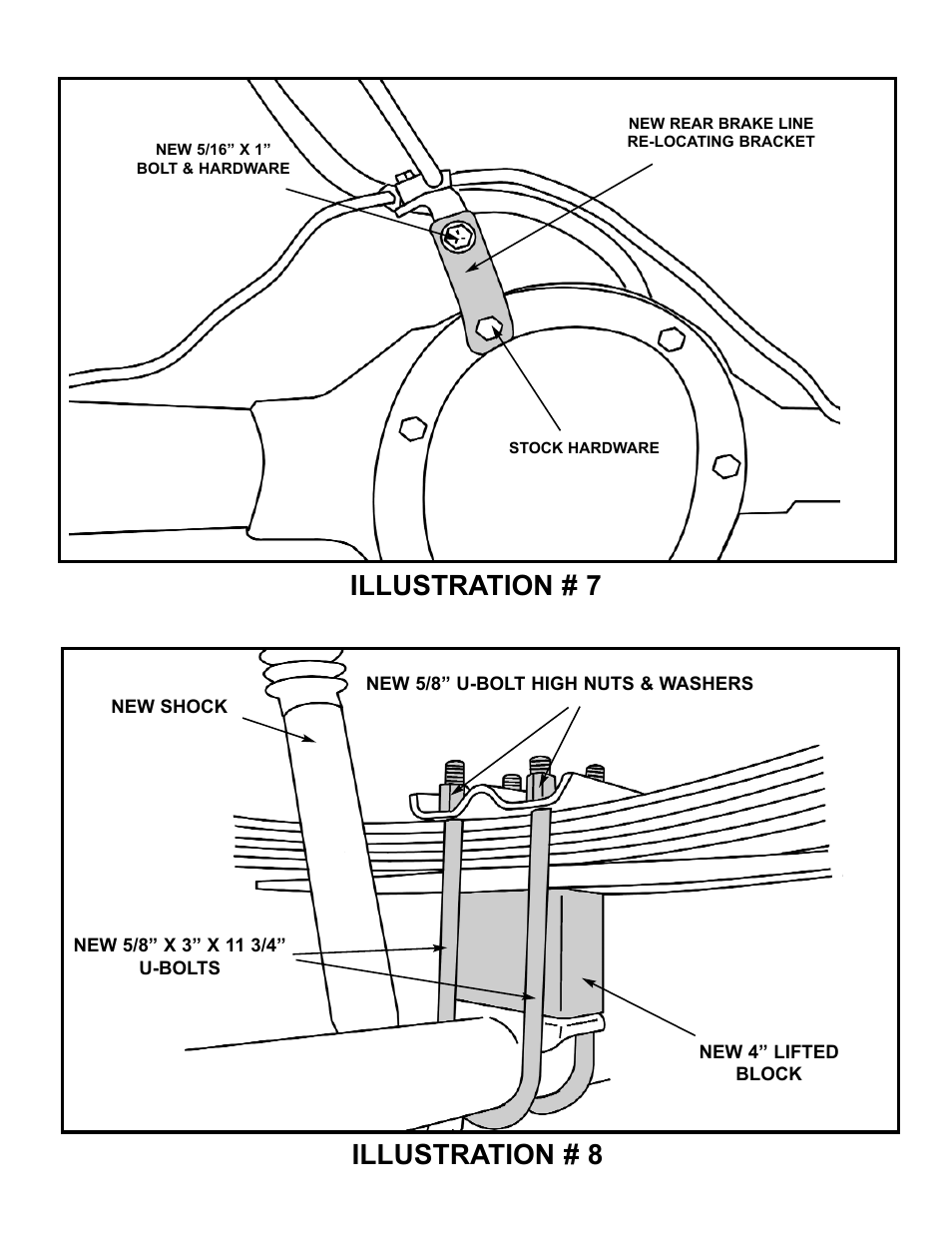 Illustration # 7 illustration # 8 | Tuff Country 14710 - GM 73-87 1/2 ton 4 box kit User Manual | Page 9 / 9