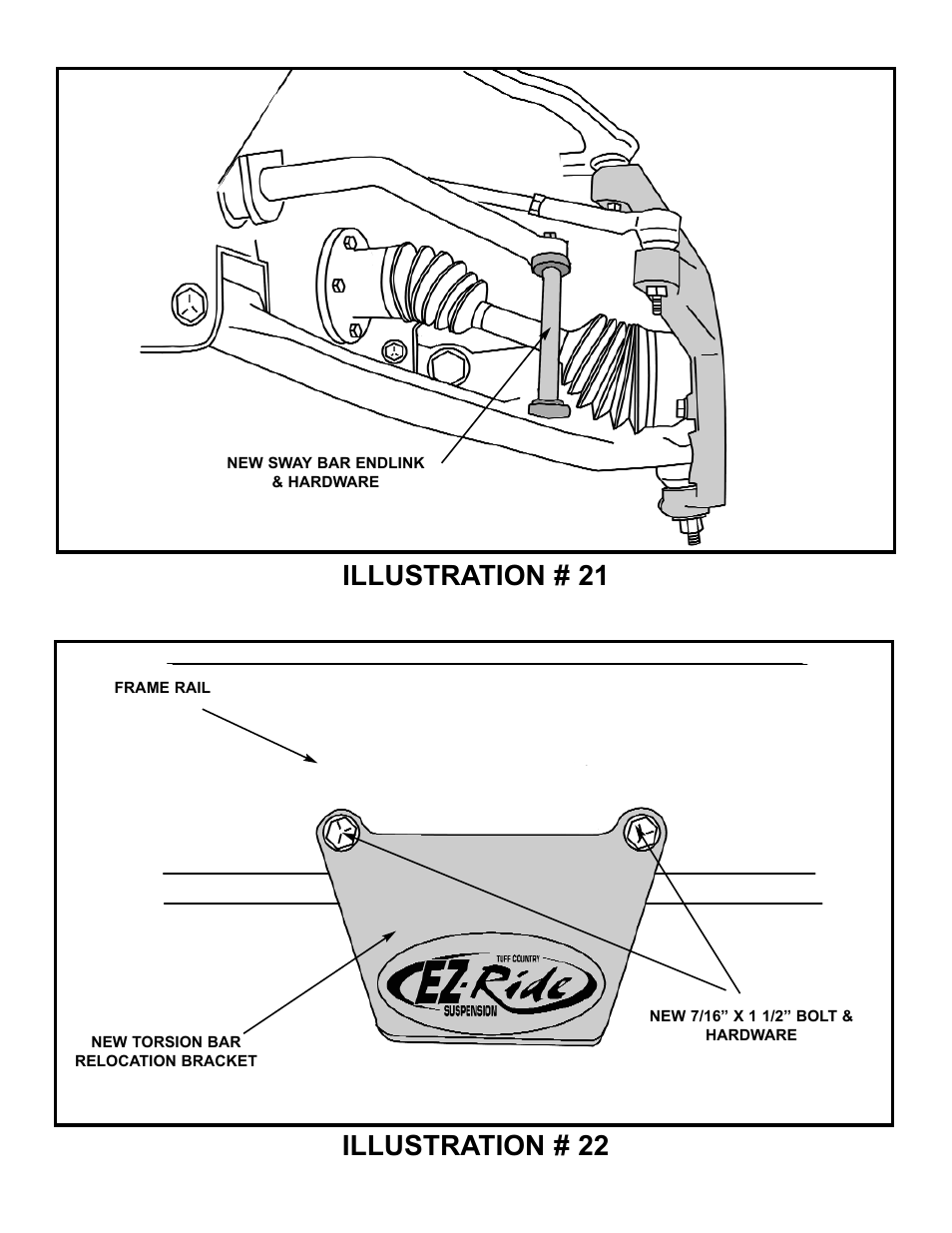 Illustration # 21 illustration # 22 | Tuff Country 14840 - GM 94-98 Tahoe 4-door K1500 4 User Manual | Page 19 / 22