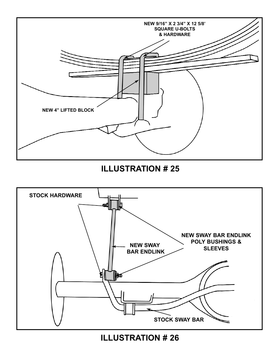 Illustration # 26, Illustration # 25 | Tuff Country 14840 - GM 94-98 Tahoe 4-door K1500 4 User Manual | Page 21 / 22