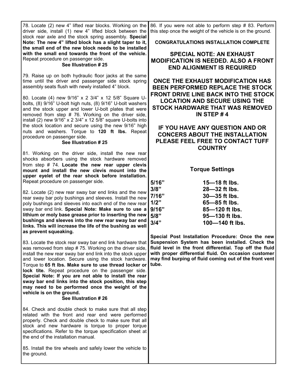 Tuff Country 14840 - GM 94-98 Tahoe 4-door K1500 4 User Manual | Page 8 / 22