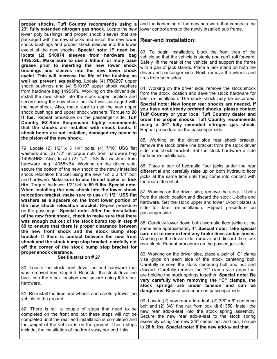 Tuff Country 14956 - GM 2006 Silverado K1500 4 kit User Manual | Page 10 / 28