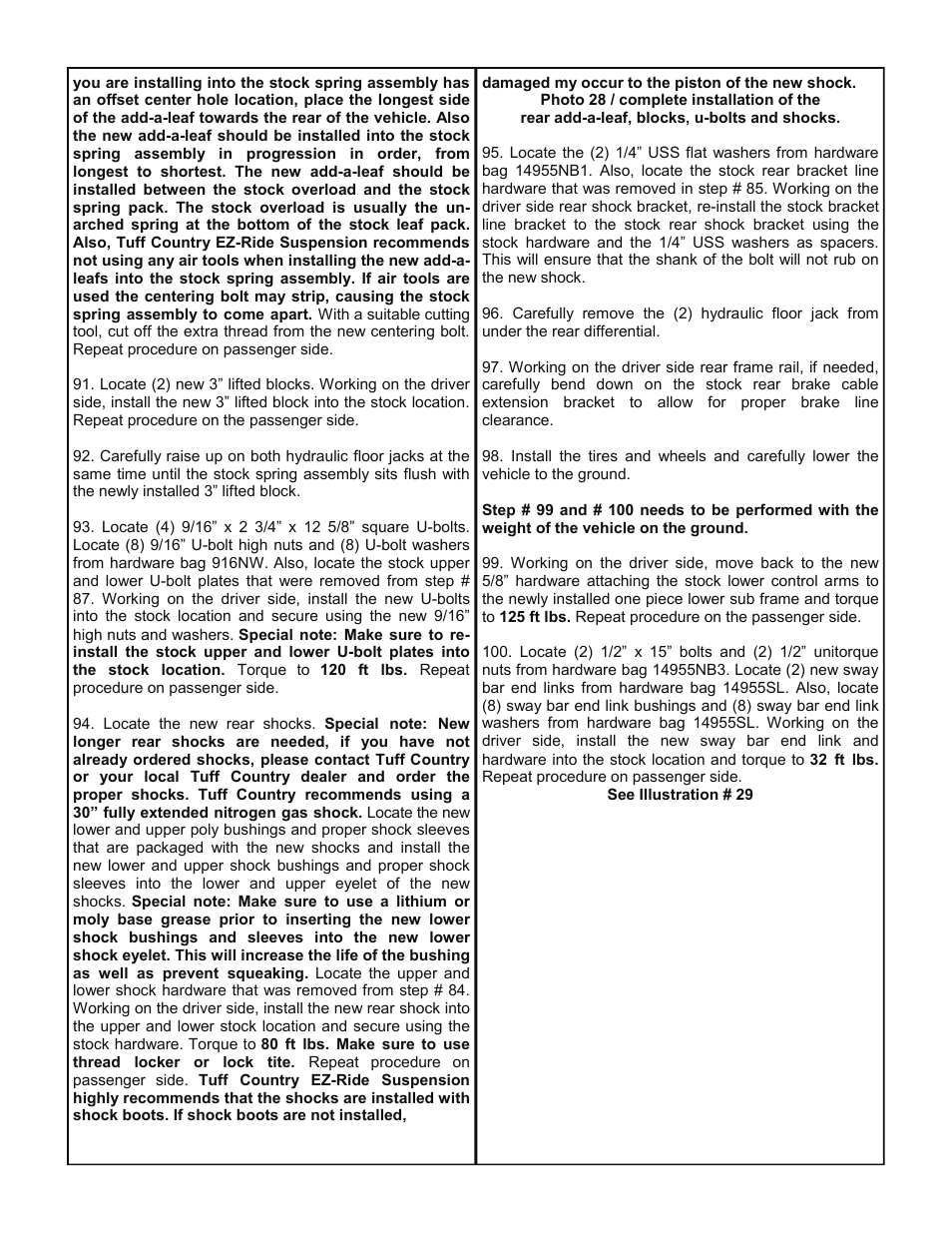 Tuff Country 14956 - GM 2006 Silverado K1500 4 kit User Manual | Page 11 / 28
