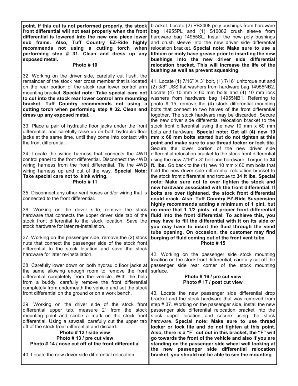 Tuff Country 14956 - GM 2006 Silverado K1500 4 kit User Manual | Page 6 / 28