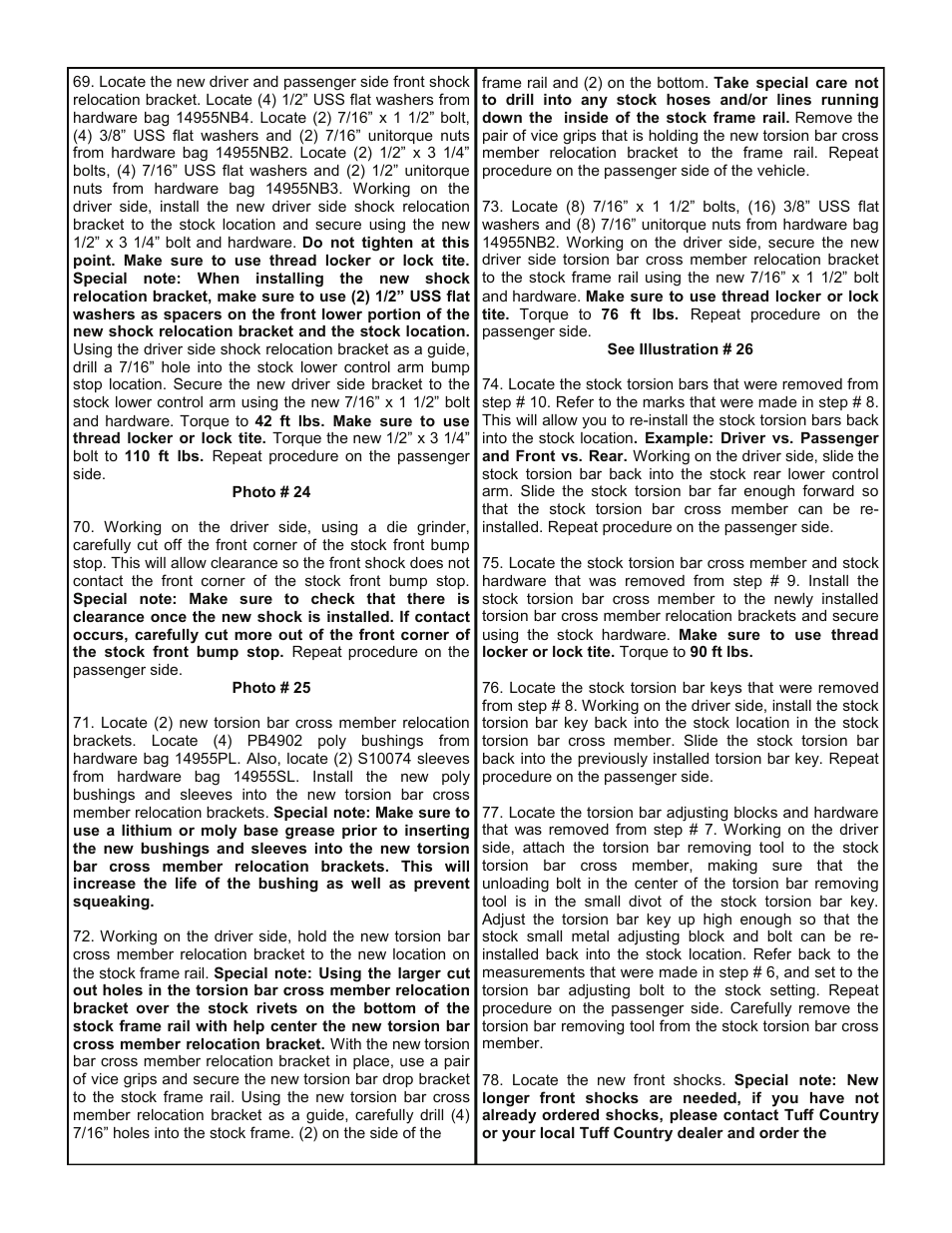 Tuff Country 14956 - GM 2006 Silverado K1500 4 kit User Manual | Page 9 / 28