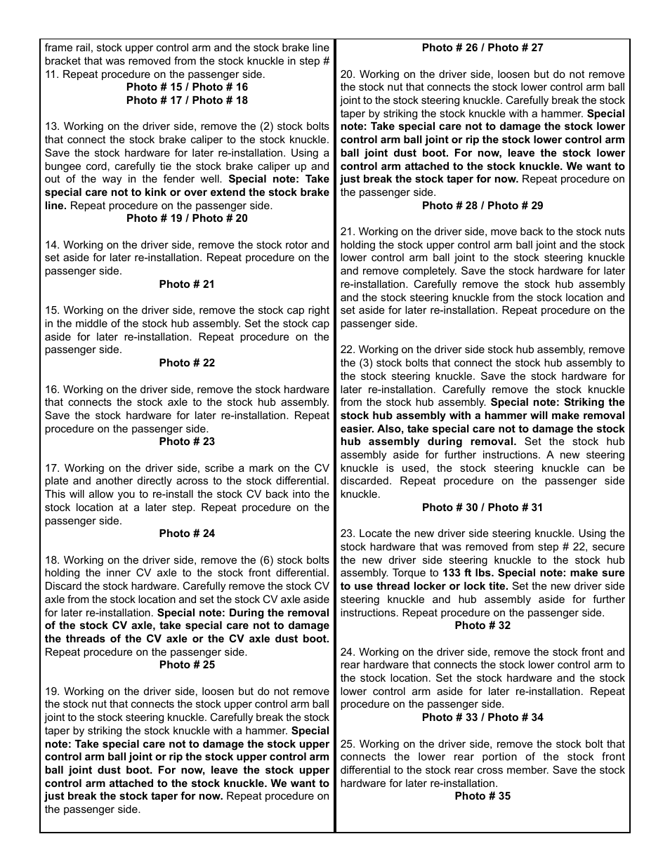 Tuff Country 14959 - GM 99-05 Silverado K1500 4 STRONG kit User Manual | Page 5 / 30