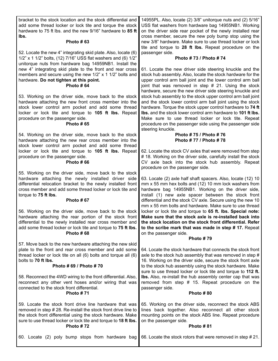 Tuff Country 14960 - GM 2006 Silverado K1500 4 STRONG kit User Manual | Page 8 / 30