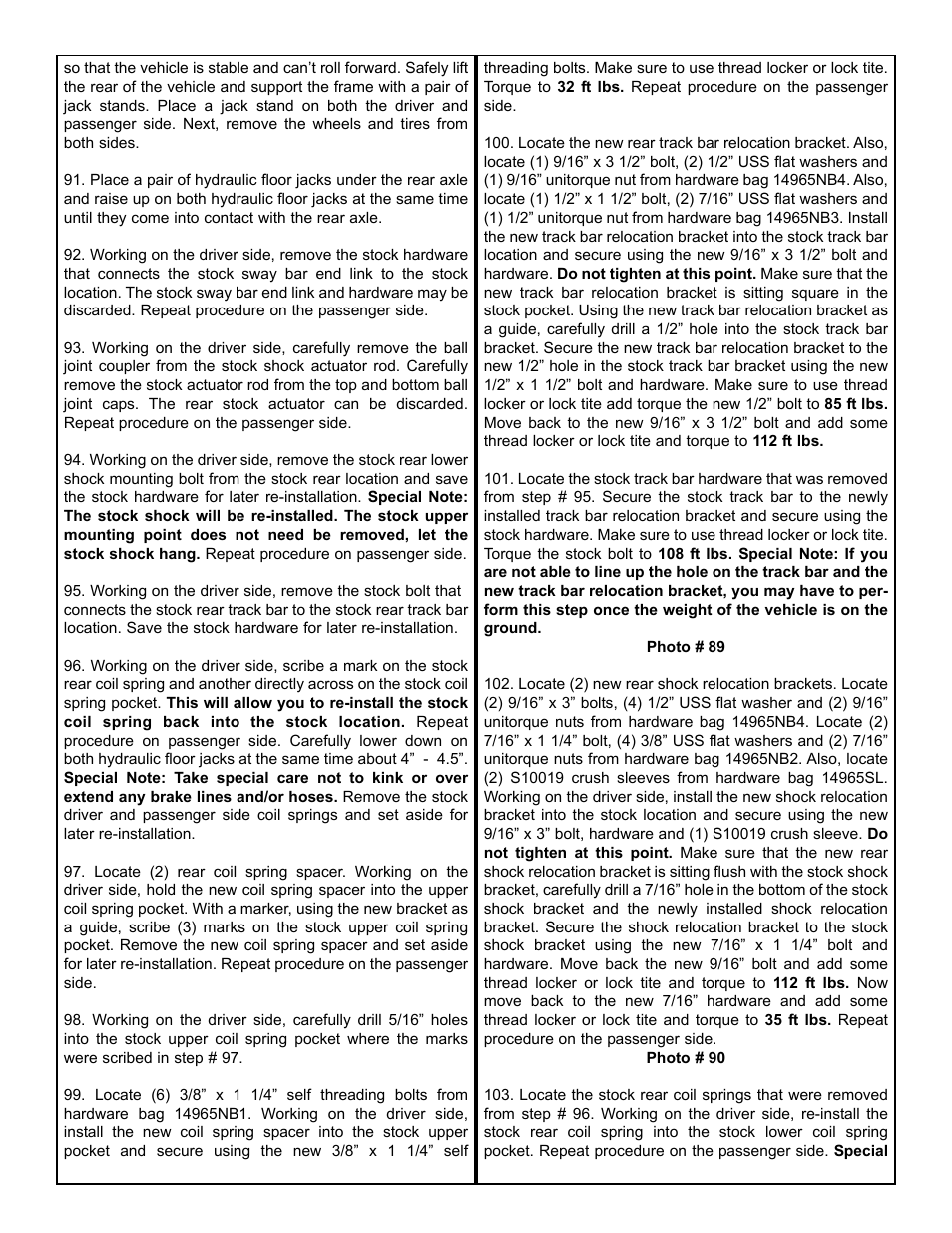 Tuff Country 14962 - GM 00-03 Suburban / Tahoe K1500 4 STRONG kit User Manual | Page 11 / 31