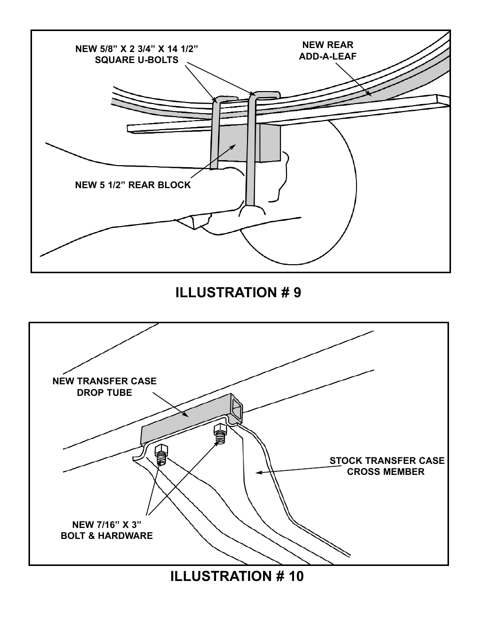 Illustration # 9 illustration # 10 | Tuff Country 16610 - GM 69-72 6 box kit User Manual | Page 10 / 10