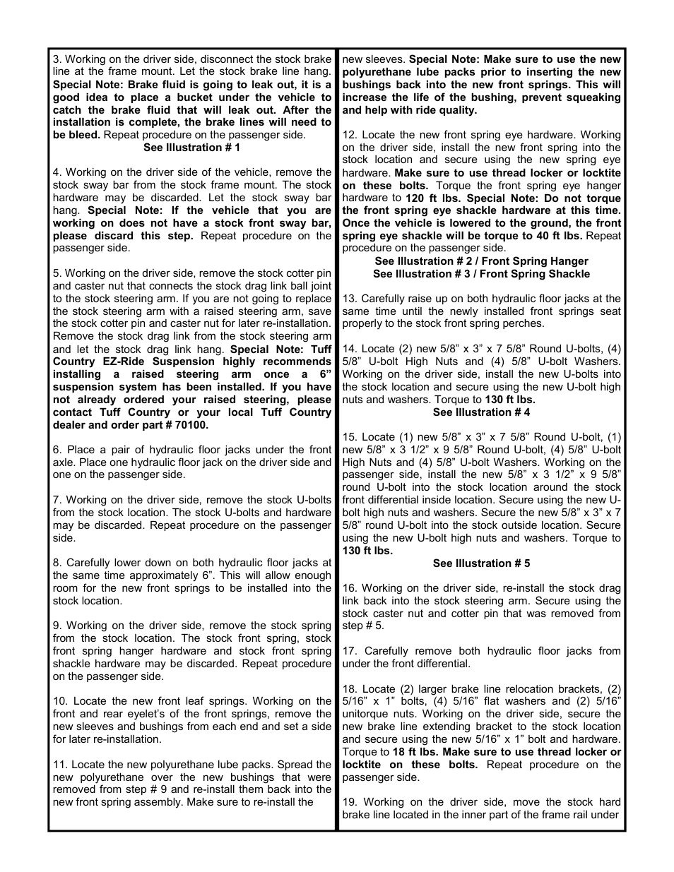 Tuff Country 16610 - GM 69-72 6 box kit User Manual | Page 3 / 10