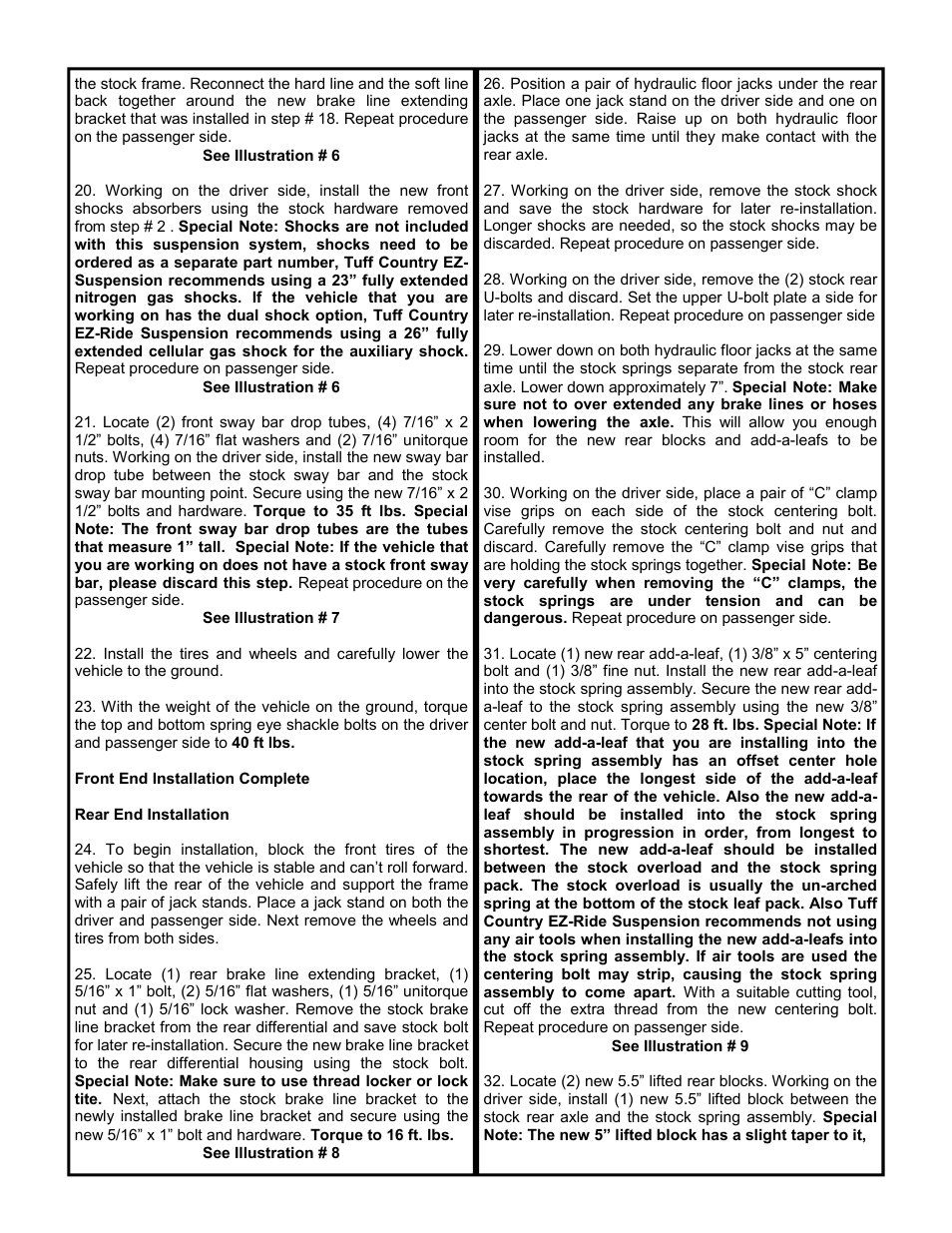 Tuff Country 16610 - GM 69-72 6 box kit User Manual | Page 4 / 10