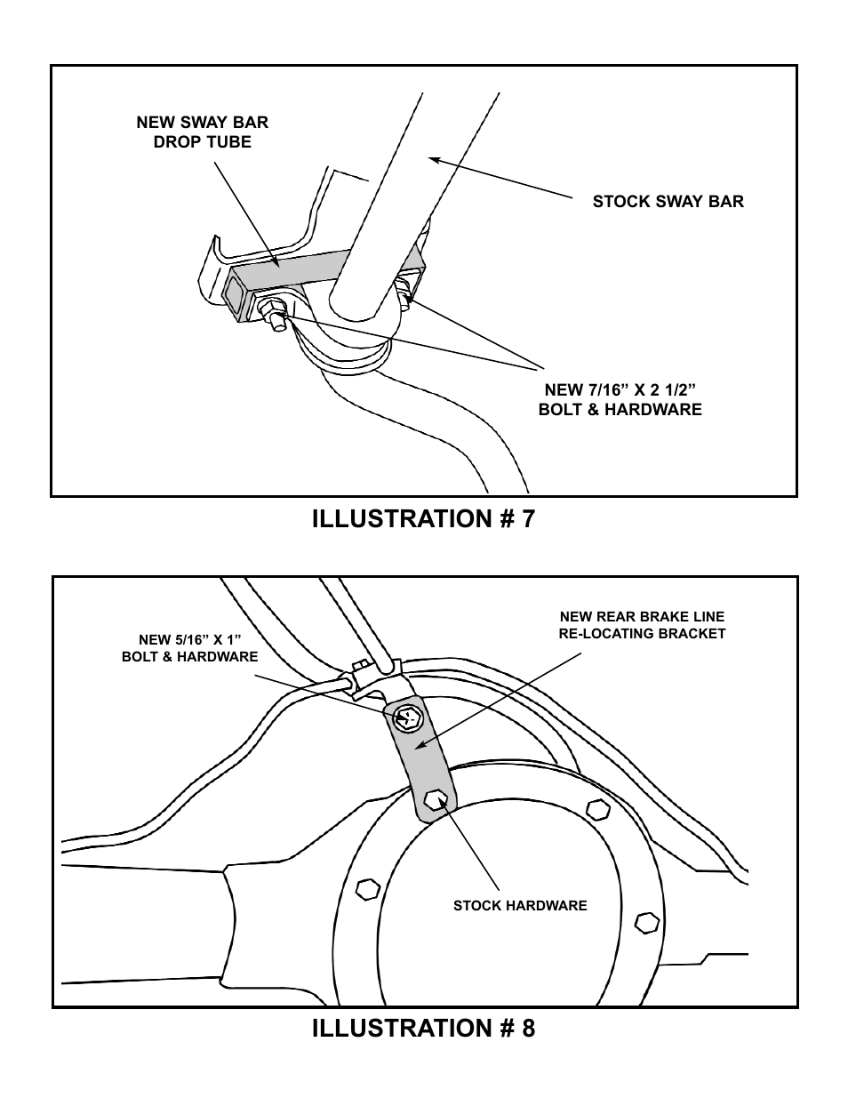 Illustration # 7, Illustration # 8 | Tuff Country 16610 - GM 69-72 6 box kit User Manual | Page 9 / 10