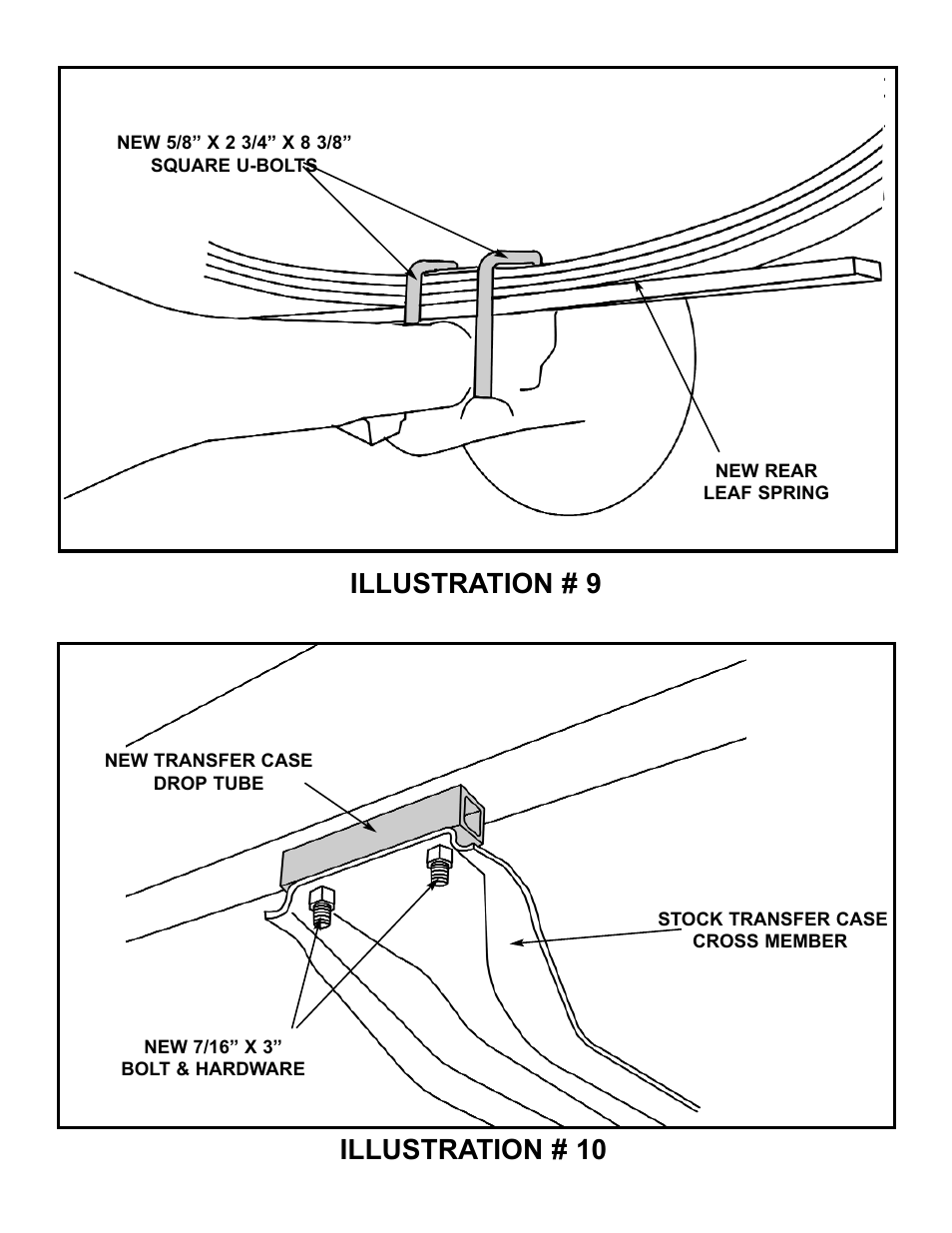 Illustration # 9 illustration # 10 | Tuff Country 16611 - GM 69-72 6 box kit (systems with rear springs) User Manual | Page 10 / 10