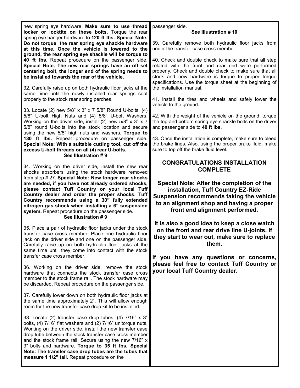 Tuff Country 16711 - GM 73-87 6 1/2 ton box kit (systems with rear springs) User Manual | Page 5 / 10