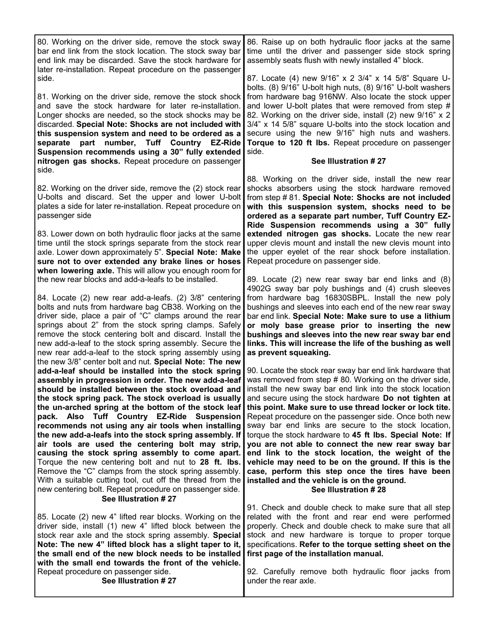 Tuff Country 16830 - GM 92-98 K1500 Suburban and 2-door Tahoe 6 kit User Manual | Page 10 / 26