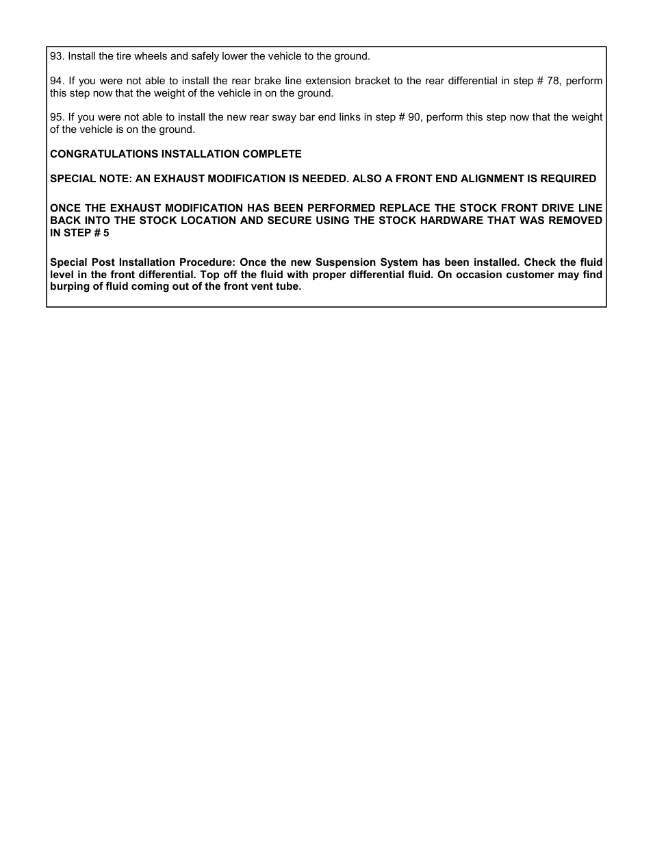 Tuff Country 16830 - GM 92-98 K1500 Suburban and 2-door Tahoe 6 kit User Manual | Page 11 / 26