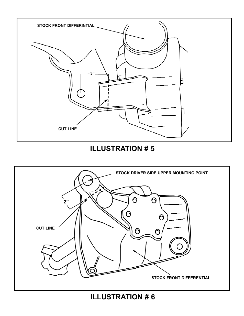 Illustration # 5 illustration # 6 | Tuff Country 16830 - GM 92-98 K1500 Suburban and 2-door Tahoe 6 kit User Manual | Page 14 / 26