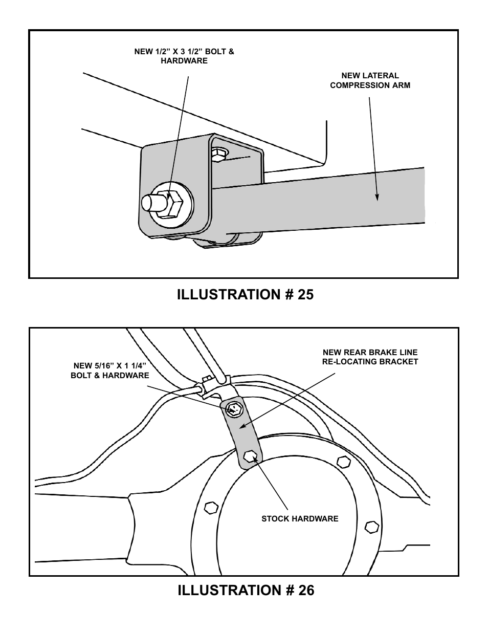 Illustration # 25, Illustration # 26 | Tuff Country 16830 - GM 92-98 K1500 Suburban and 2-door Tahoe 6 kit User Manual | Page 24 / 26
