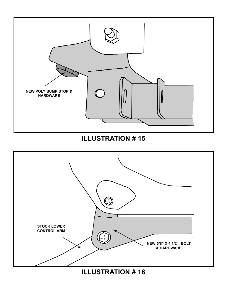 Illustration # 15, Illustration # 16 | Tuff Country 16840 - GM 94-98 K1500 Tahoe 4-door 6 kit User Manual | Page 19 / 27