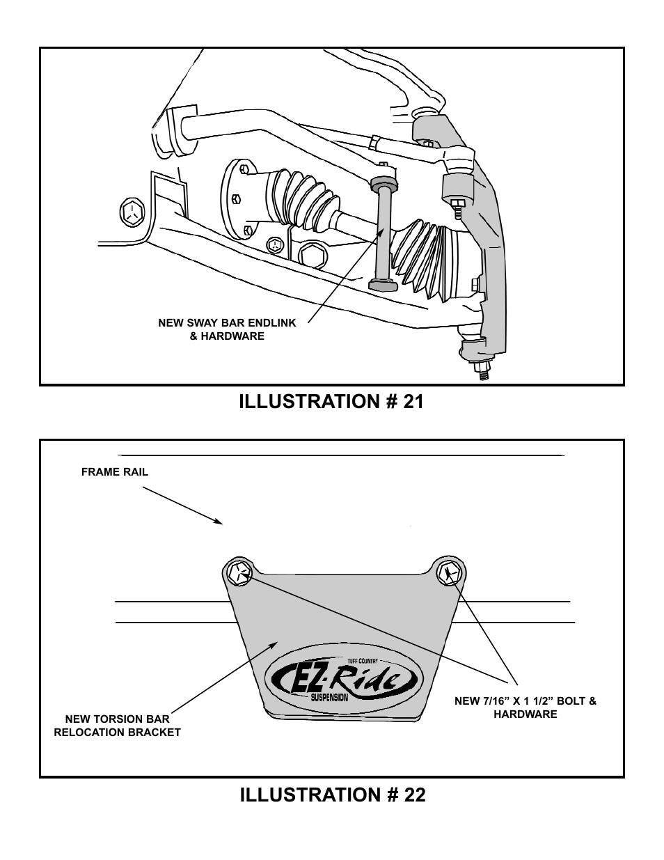 Illustration # 21 illustration # 22 | Tuff Country 16840 - GM 94-98 K1500 Tahoe 4-door 6 kit User Manual | Page 22 / 27