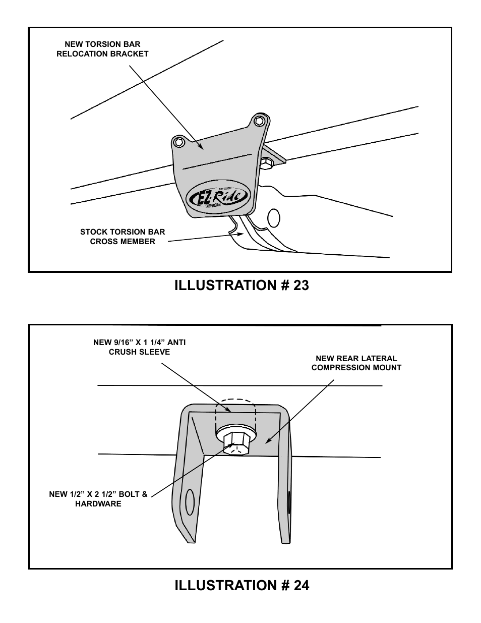 Illustration # 24, Illustration # 23 | Tuff Country 16840 - GM 94-98 K1500 Tahoe 4-door 6 kit User Manual | Page 23 / 27