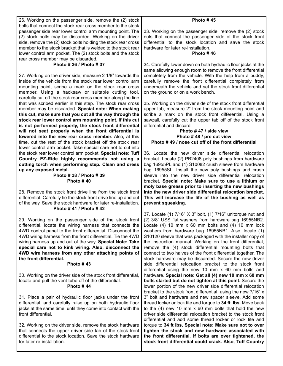 Tuff Country 16959 - GM 99-05 K1500 4wd 6 kit User Manual | Page 6 / 33