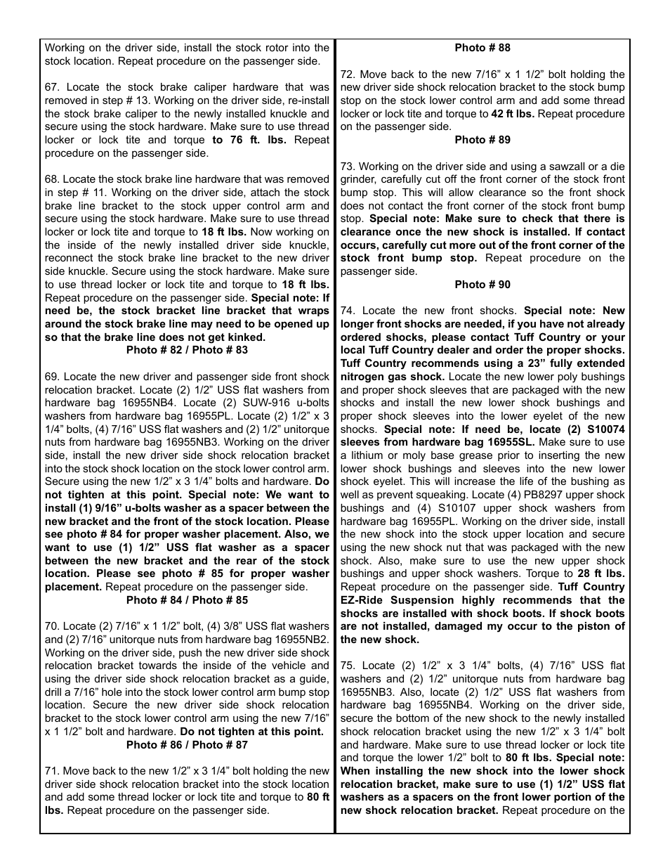Tuff Country 16959 - GM 99-05 K1500 4wd 6 kit User Manual | Page 9 / 33