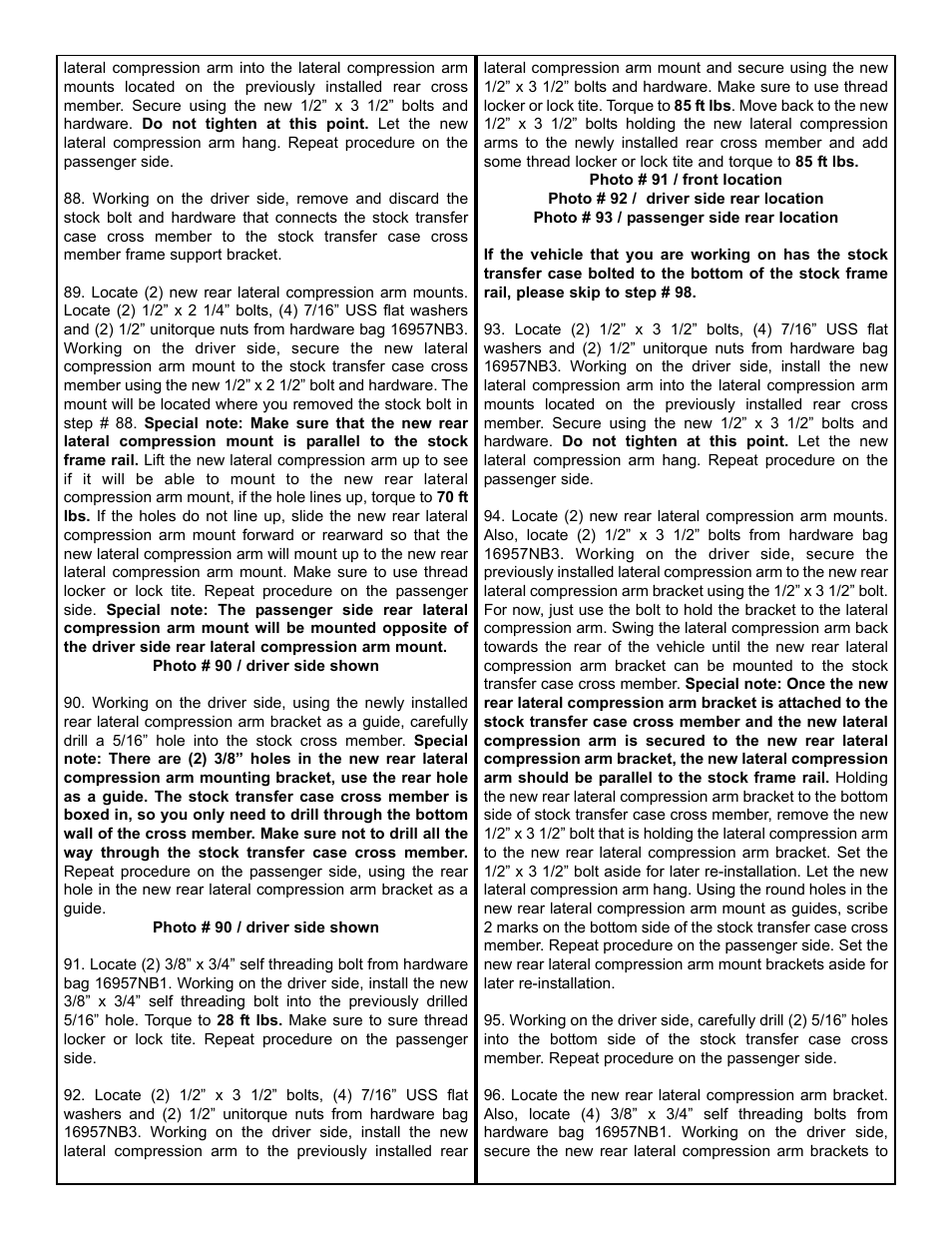 Tuff Country 16961 - GM 2006 K1500 4wd 6 kit (w/factory air shocks) User Manual | Page 11 / 33