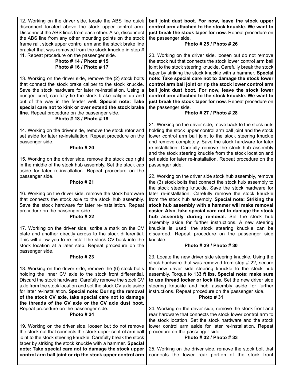 Tuff Country 16961 - GM 2006 K1500 4wd 6 kit (w/factory air shocks) User Manual | Page 5 / 33