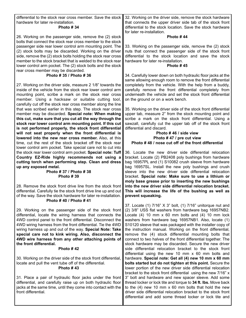 Tuff Country 16961 - GM 2006 K1500 4wd 6 kit (w/factory air shocks) User Manual | Page 6 / 33