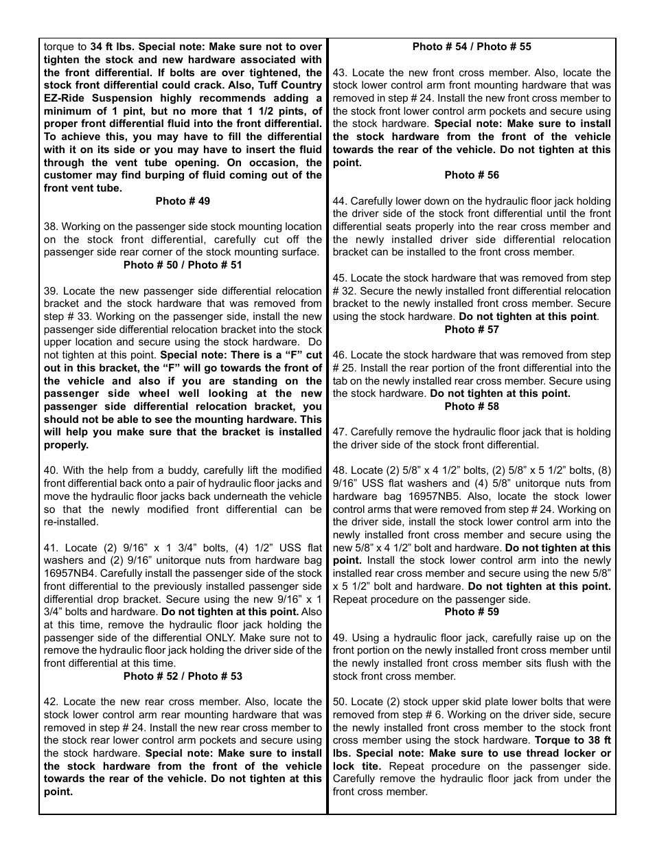 Tuff Country 16961 - GM 2006 K1500 4wd 6 kit (w/factory air shocks) User Manual | Page 7 / 33