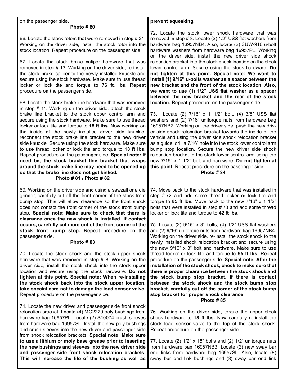Tuff Country 16961 - GM 2006 K1500 4wd 6 kit (w/factory air shocks) User Manual | Page 9 / 33