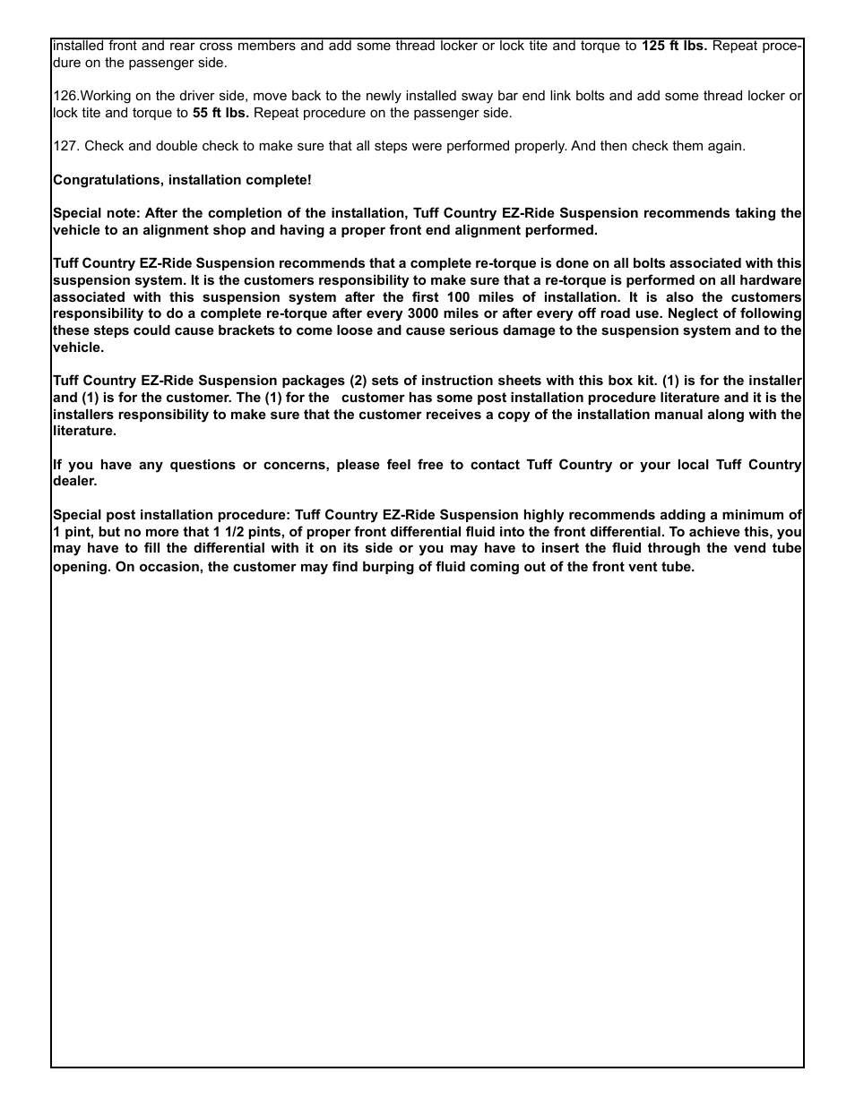 Tuff Country 16962 - GM 00-03 Suburban / Tahoe K1500 6 STRONG kit User Manual | Page 14 / 33