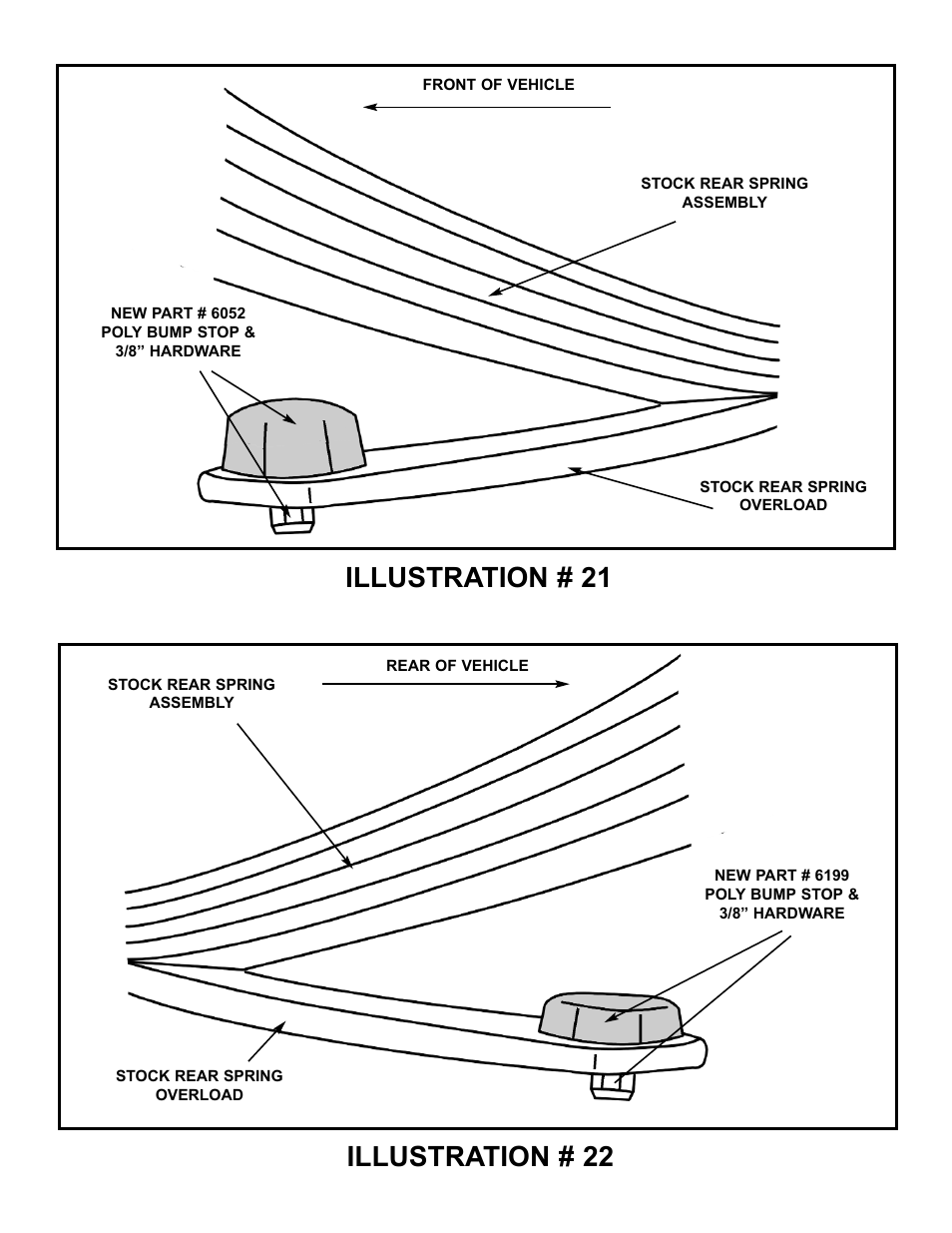 Illustration # 21 illustration # 22 | Tuff Country 16987 - GM 00-06 K2500 HD 2wd 6 kit User Manual | Page 18 / 21