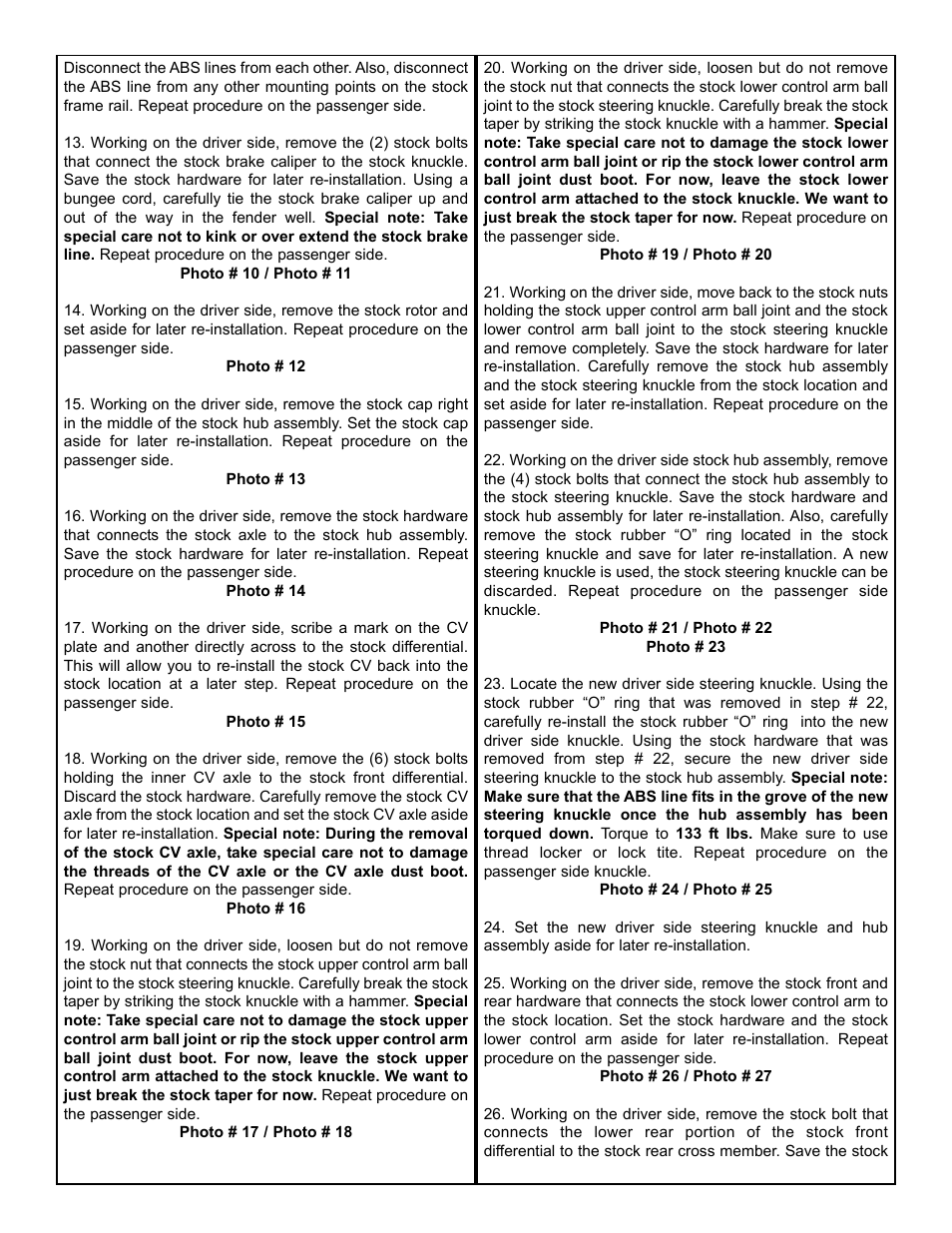 Tuff Country 16994 - GM 01-06 K3500 HD 4wd 6 kit User Manual | Page 5 / 28