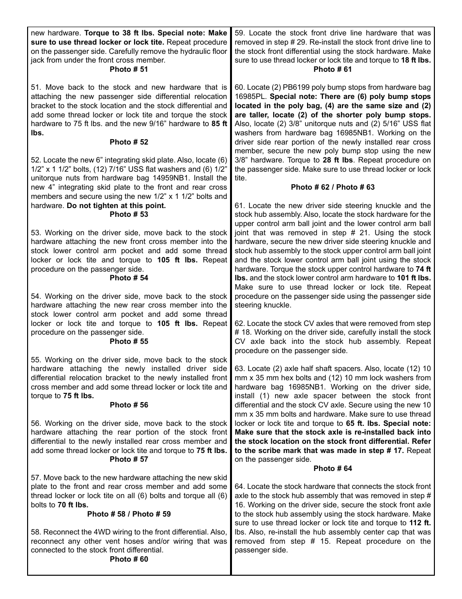 Tuff Country 16994 - GM 01-06 K3500 HD 4wd 6 kit User Manual | Page 8 / 28